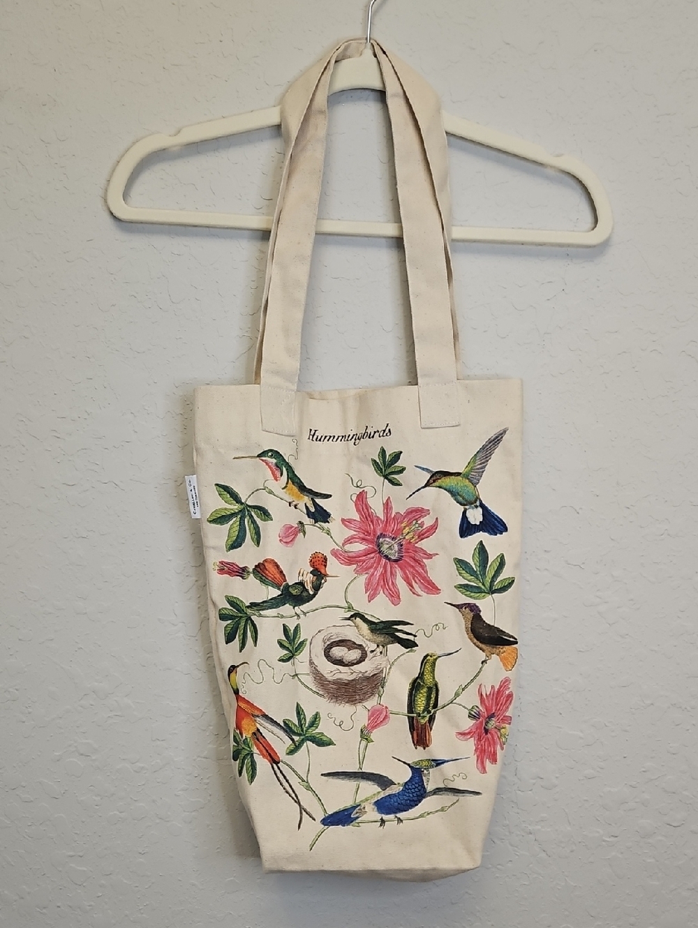 Cavallini & Co. San Francisco Hummingbird Canvas Tote Bag